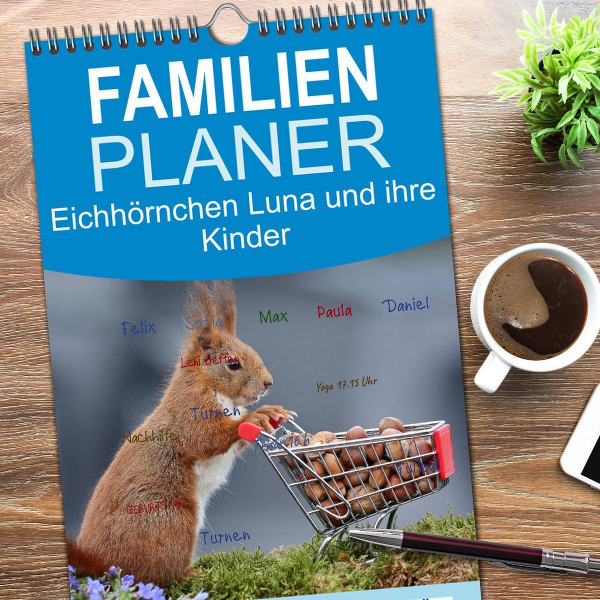 Bild: 9783457124123 | Familienplaner 2025 - Eichhörnchen Luna und ihre Kinder mit 5...