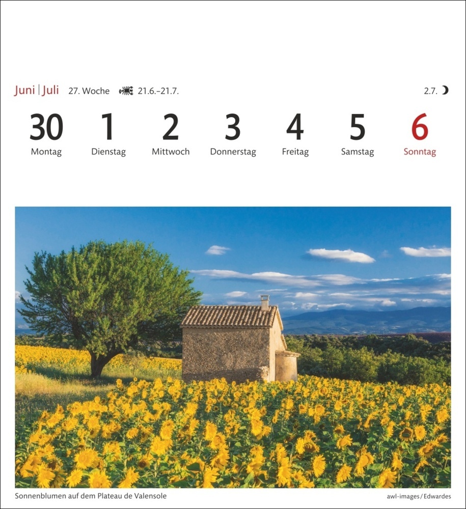 Bild: 9783840033421 | Provence Sehnsuchtskalender 2025 - Wochenkalender mit 53 Postkarten