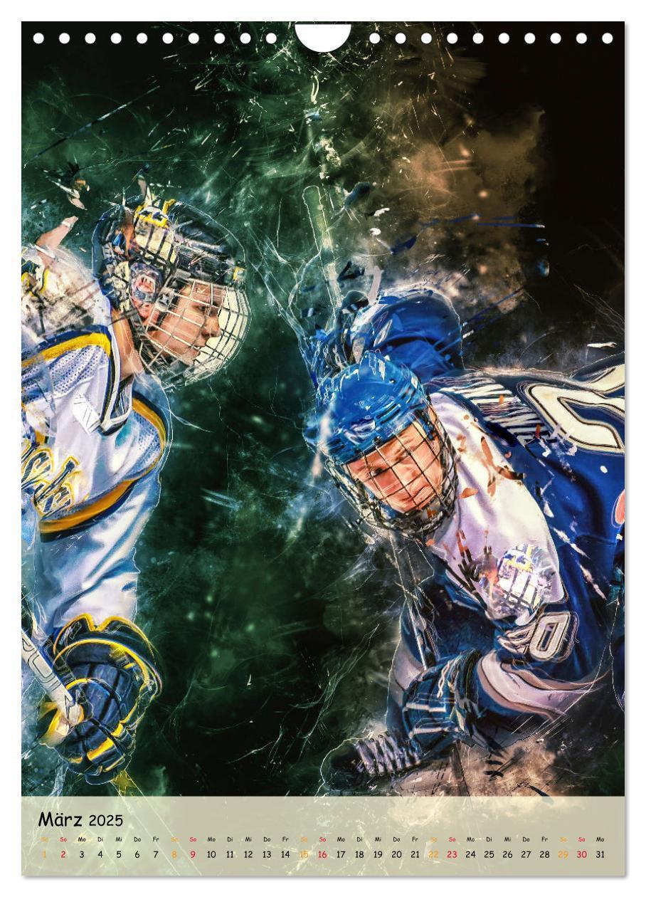 Bild: 9783435908349 | Eishockey spektakulär (Wandkalender 2025 DIN A4 hoch), CALVENDO...