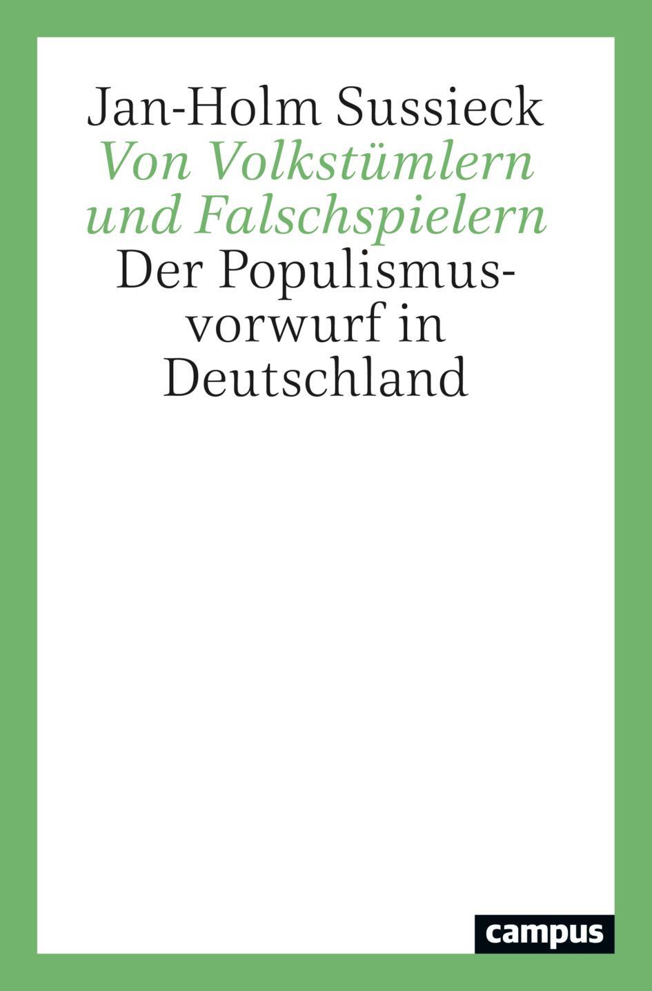 Cover: 9783593517377 | Von Volkstümlern und Falschspielern | Jan-Holm Sussieck | Taschenbuch
