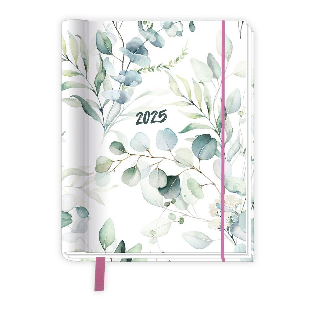 Cover: 4251901507259 | Trötsch Taschenkalender A6 Wire-O Motiv Blätter 2025 mit Postkarten