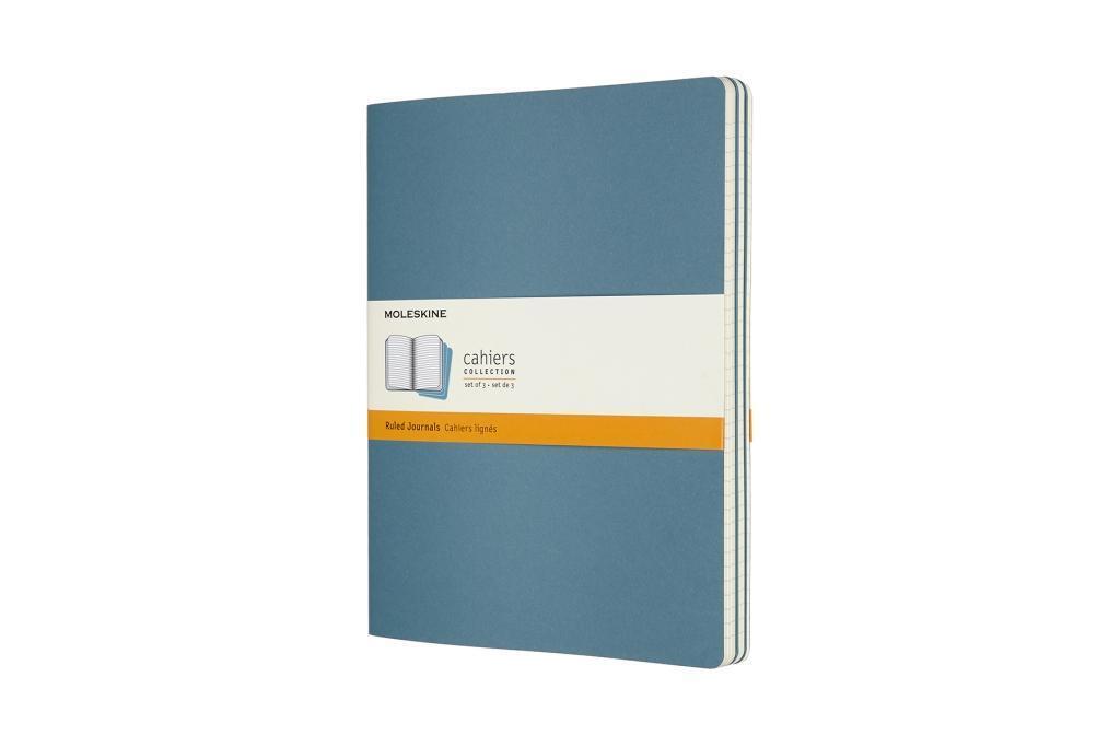 Cover: 8058647629605 | Moleskine Cahier XL, 3er Set, Liniert, Lebhaftes Blau | Notizbücher