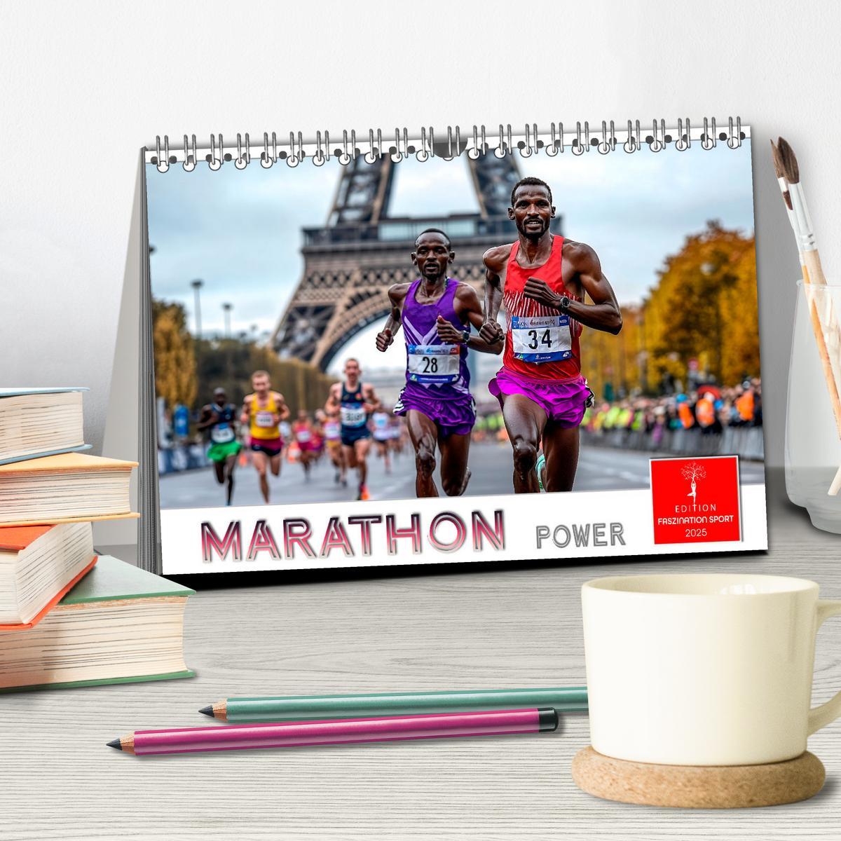 Bild: 9783457233696 | Marathon Power (Tischkalender 2025 DIN A5 quer), CALVENDO...