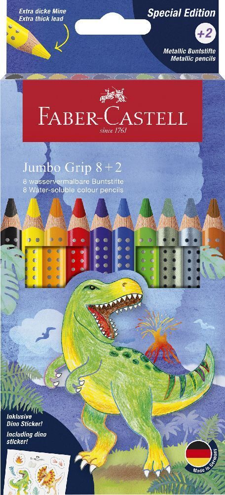 Cover: 4005401109228 | Buntstift Jumbo Grip Dino 8+2 Kartonetui | Stück | Karton | Deutsch