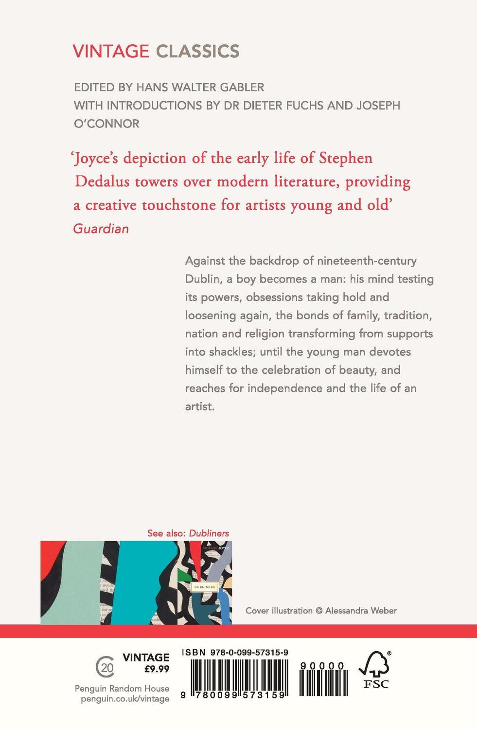 Rückseite: 9780099573159 | A Portrait of the Artist as a Young Man | James Joyce | Taschenbuch