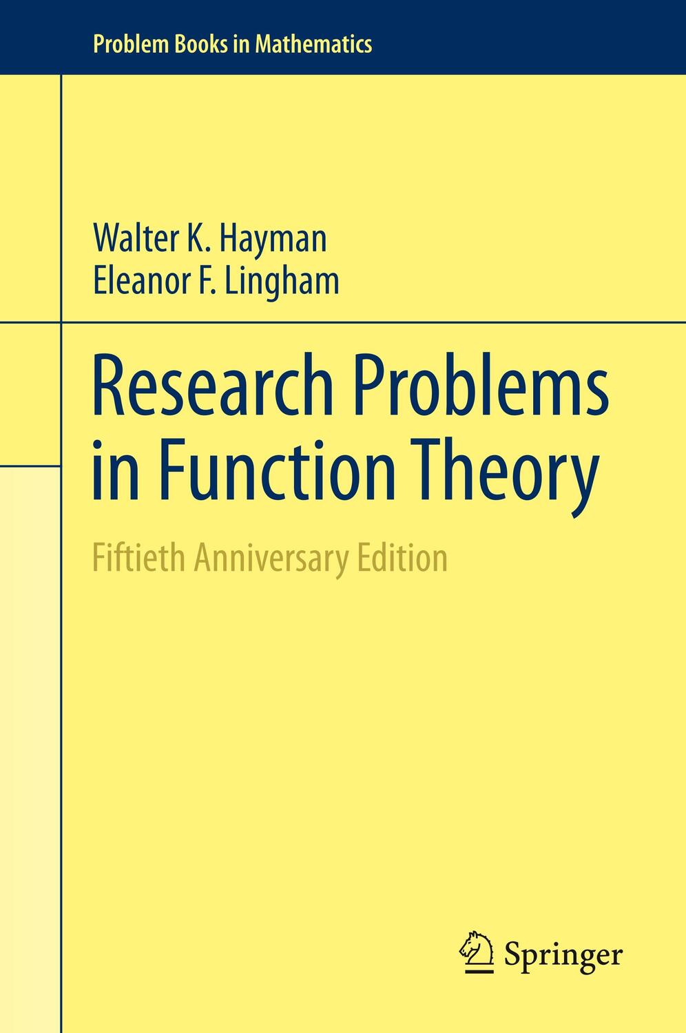 Cover: 9783030251642 | Research Problems in Function Theory | Fiftieth Anniversary Edition