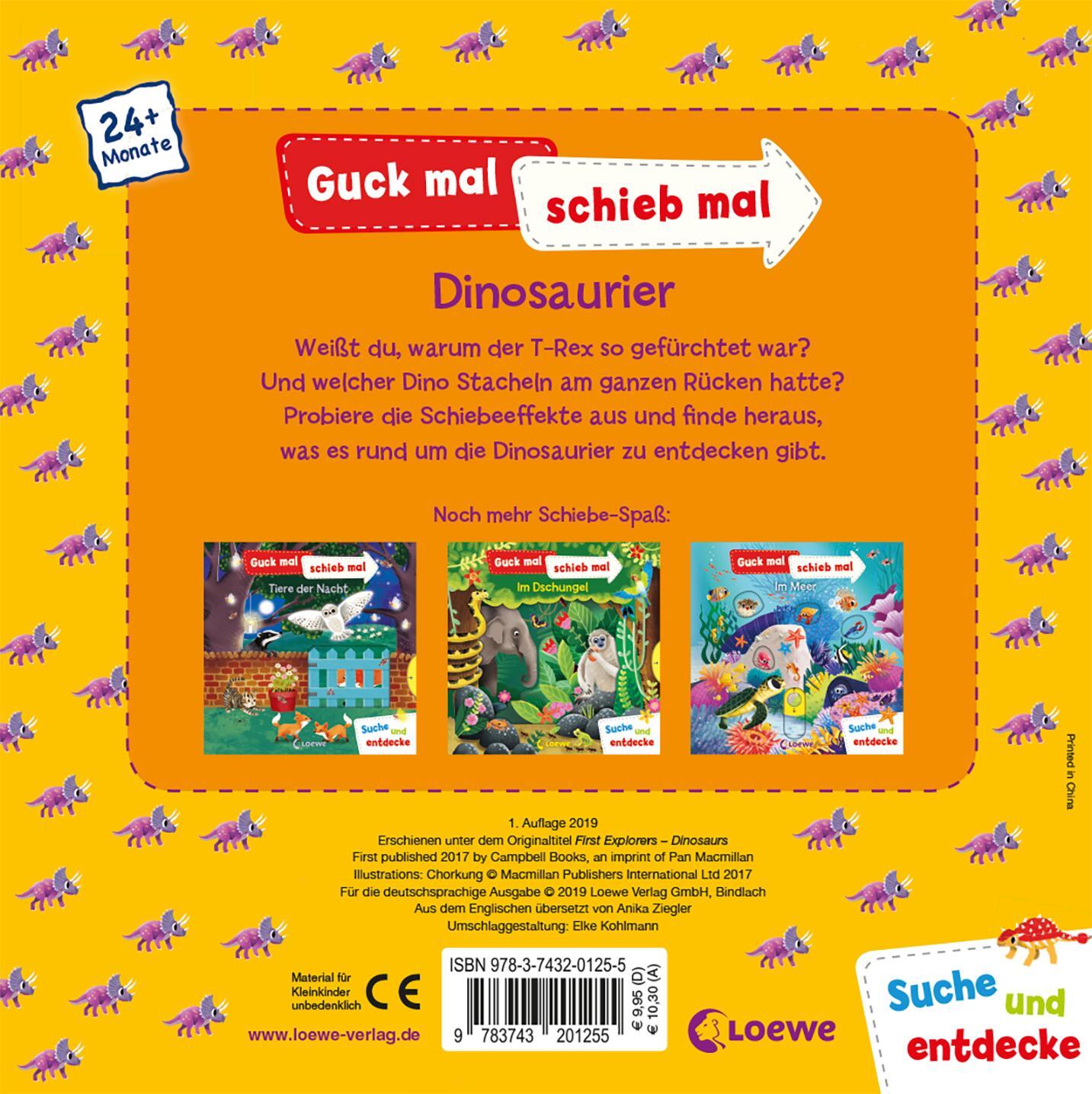 Rückseite: 9783743201255 | Guck mal, schieb mal! Suche und entdecke - Dinosaurier | Buch | 10 S.