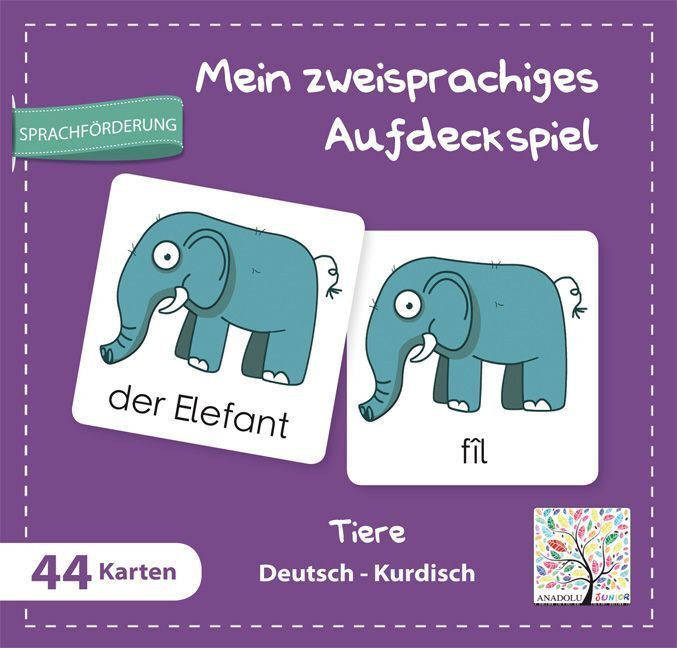 Cover: 9783861216667 | Mein zweisprachiges Aufdeckspiel, Tiere, Deutsch-Kurdisch...