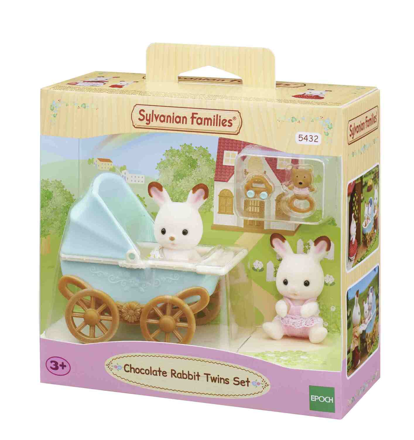 Cover: 5054131054321 | Sylvanian Families 5432 - Schokoladenhasen Zwillinge mit Kinderwagen