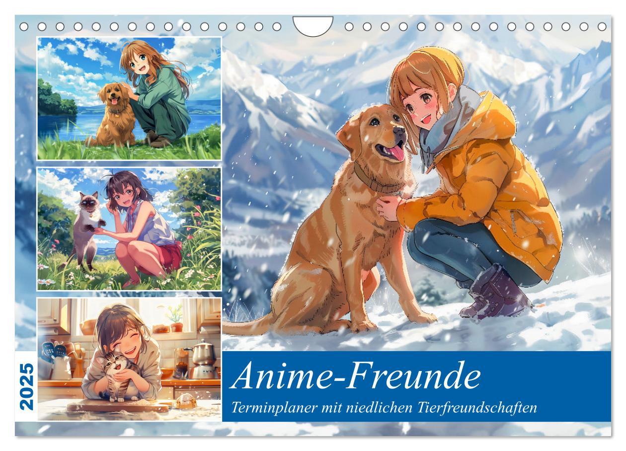 Cover: 9783435054435 | Anime-Freunde - Terminplaner mit niedlichen Tierfreundschaften...