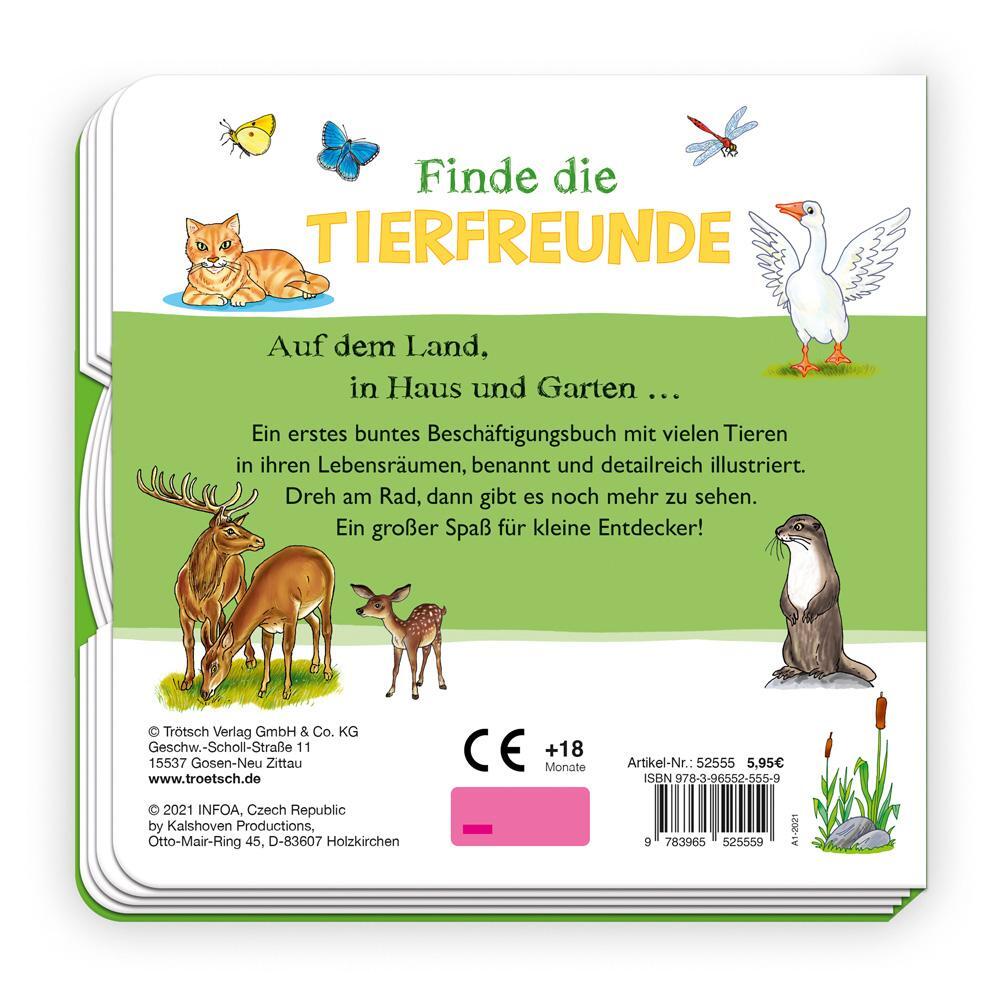 Bild: 9783965525559 | Trötsch Pappbilderbuch Finde die Tierfreunde | KG | Buch | 8 S. | 2021