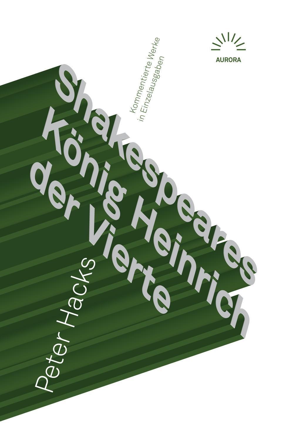 Cover: 9783359025252 | Shakespeares König Heinrich der Vierte | Peter Hacks | Taschenbuch