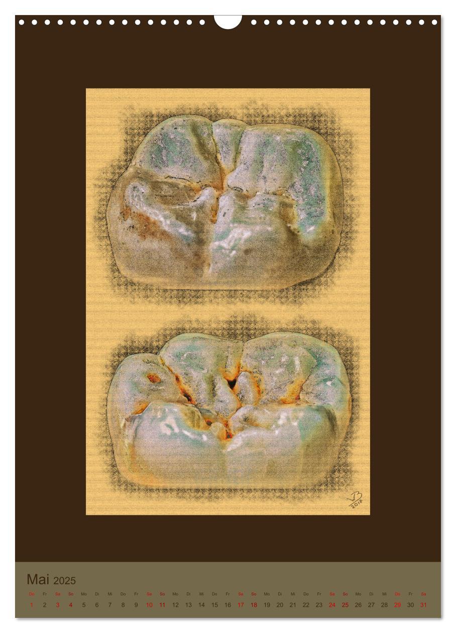 Bild: 9783435989973 | Zähne auf Leinwand (Wandkalender 2025 DIN A3 hoch), CALVENDO...