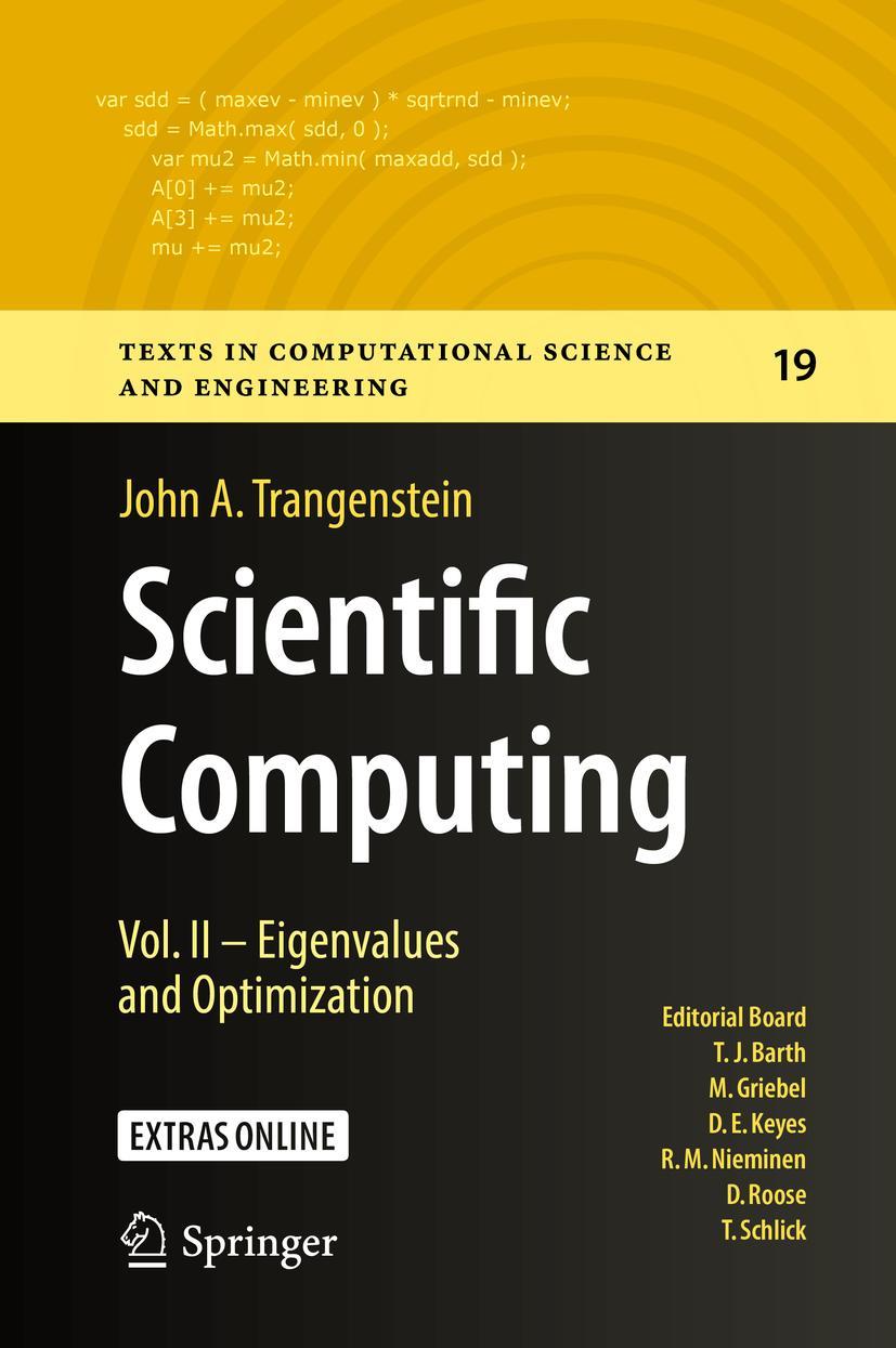 Cover: 9783319691060 | Scientific Computing | Vol. II - Eigenvalues and Optimization | Buch