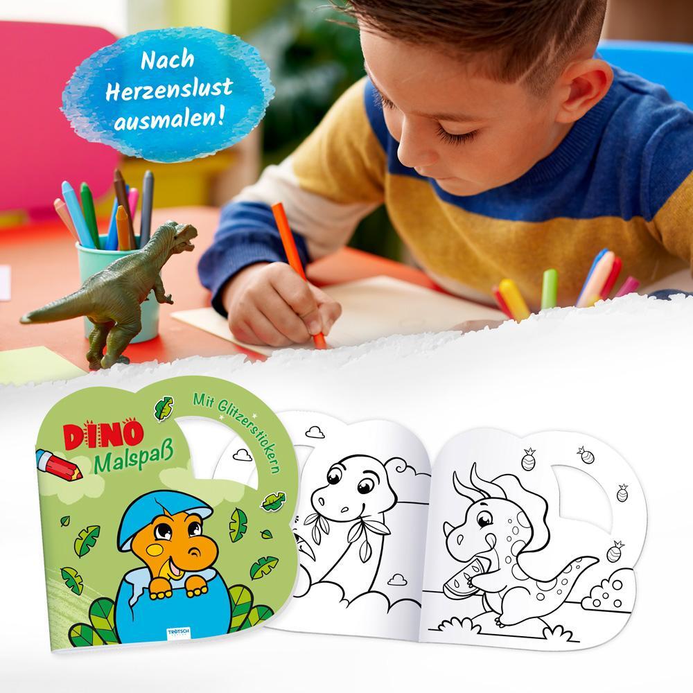 Bild: 9783988020734 | Trötsch Malbuch Stickermalbuch Dino Malspaß | Trötsch Verlag | 26 S.