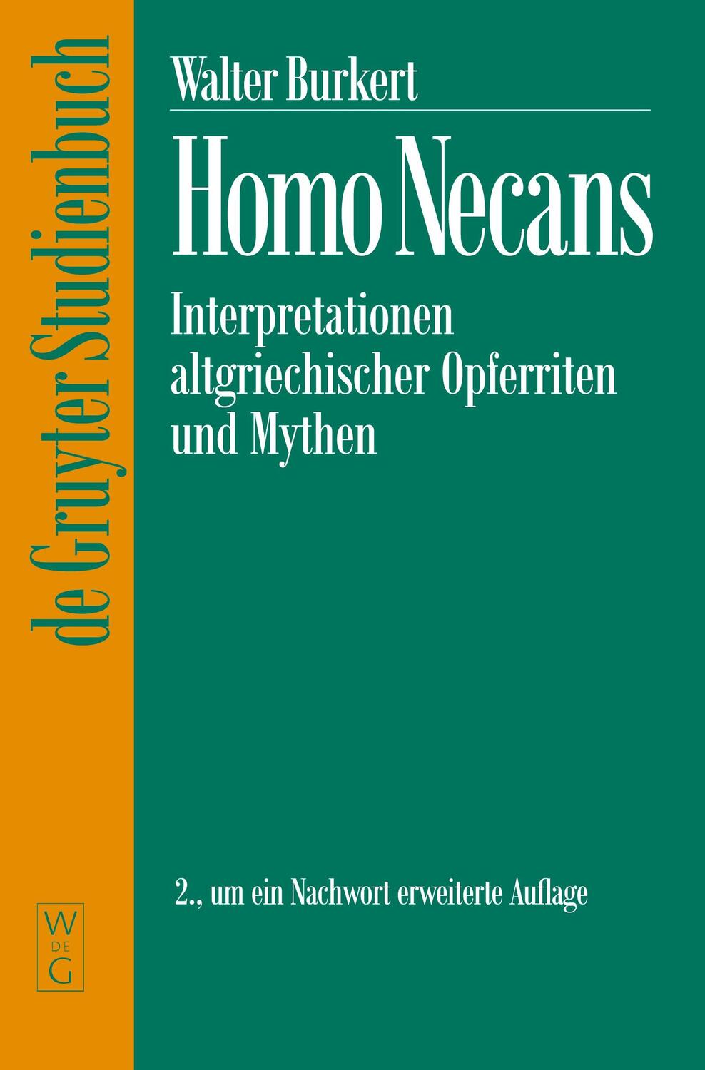 Cover: 9783110150988 | Homo Necans | Interpretationen altgriechischer Opferriten und Mythen