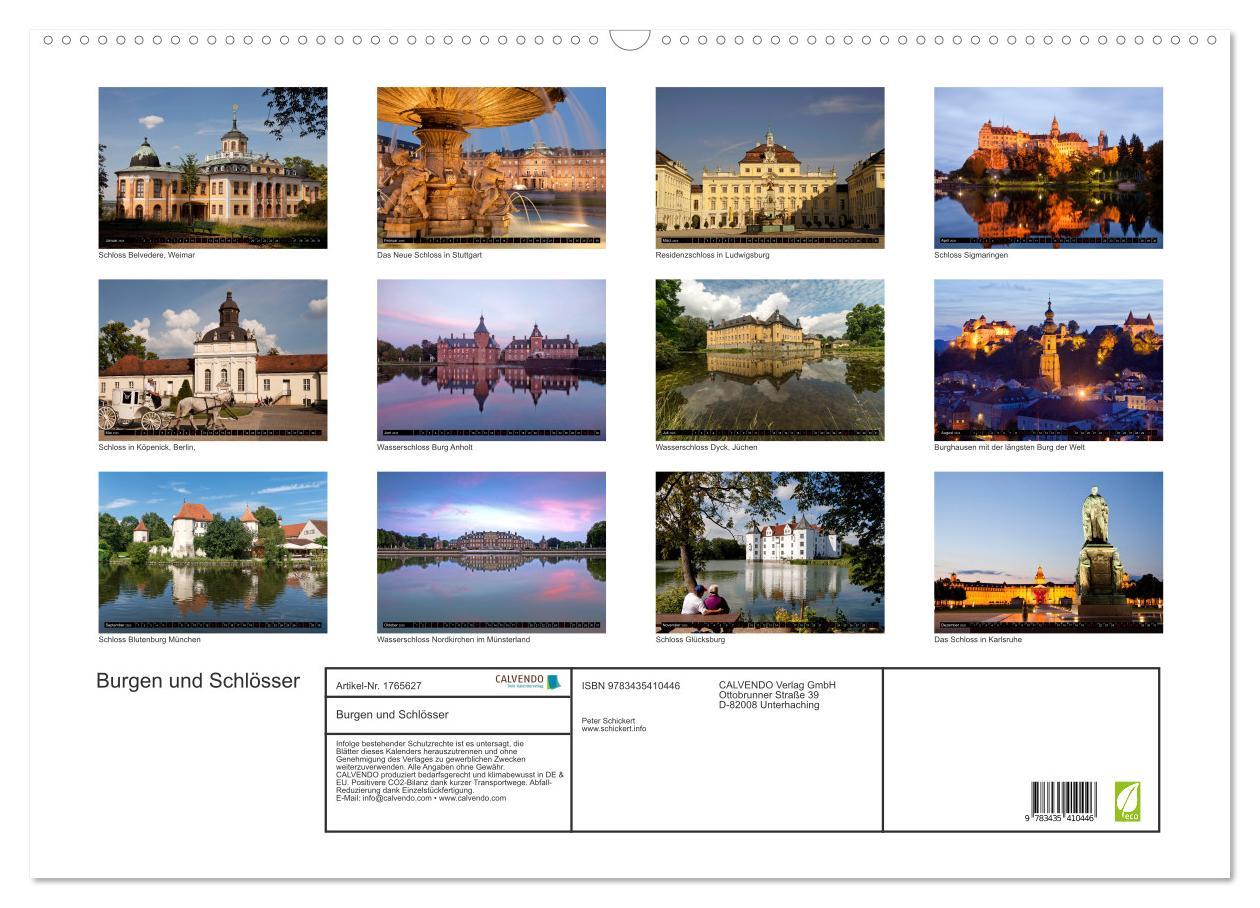 Bild: 9783435410446 | Burgen und Schlösser (Wandkalender 2025 DIN A2 quer), CALVENDO...