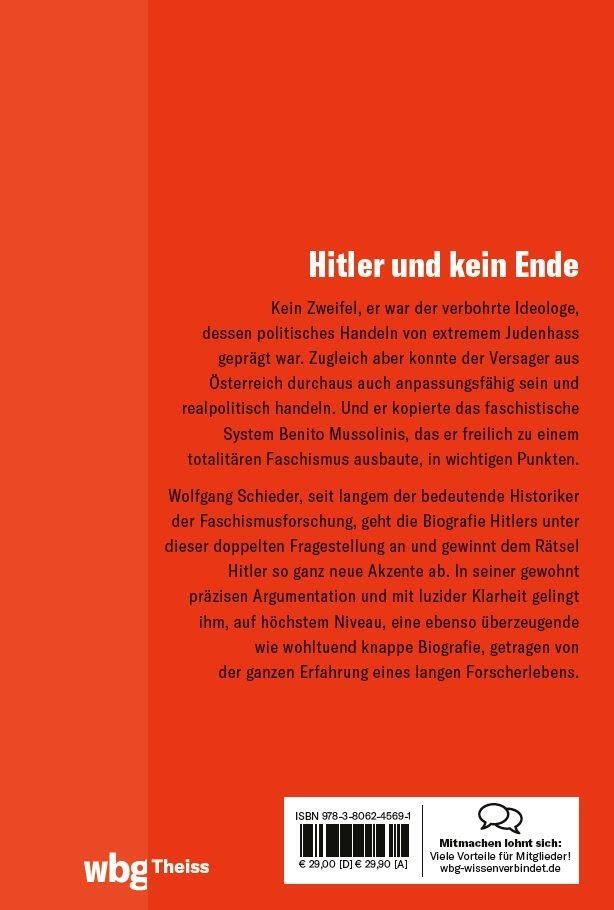 Rückseite: 9783806245691 | Ein faschistischer Diktator. Adolf Hitler - Biografie | Schieder