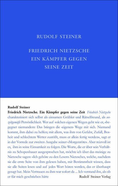 Cover: 9783727400513 | Friedrich Nietzsche, ein Kämpfer gegen seine Zeit | Rudolf Steiner