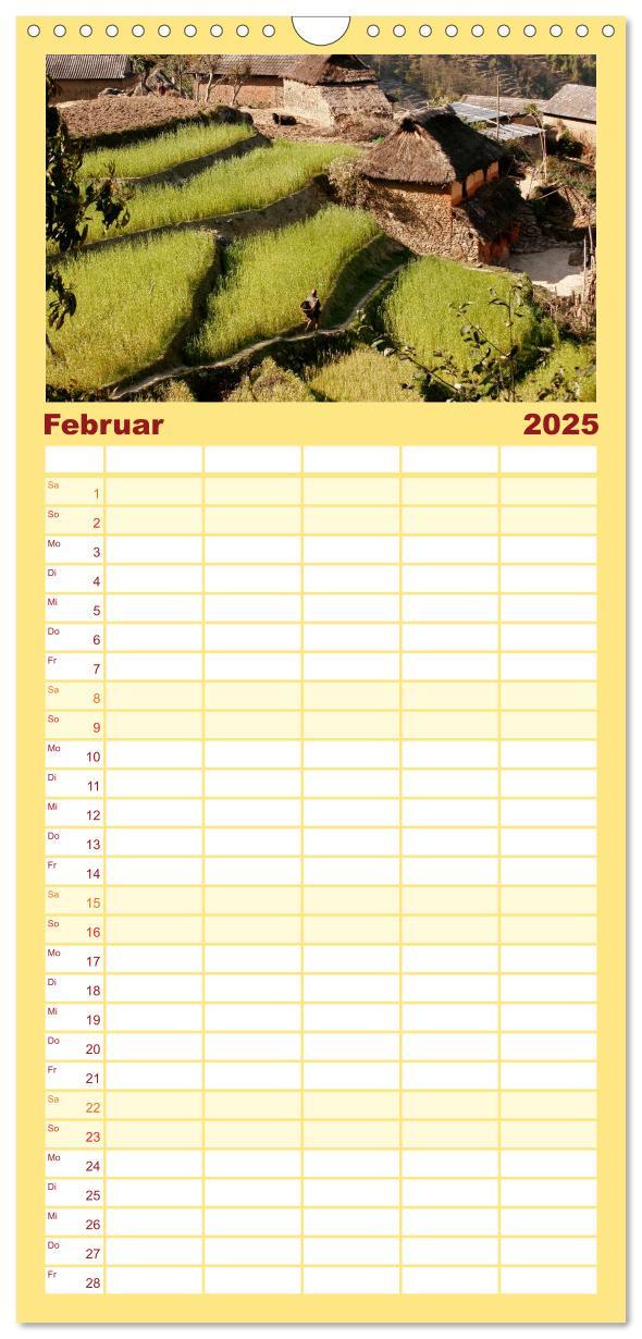 Bild: 9783457111635 | Familienplaner 2025 - Nepal mit 5 Spalten (Wandkalender, 21 x 45...