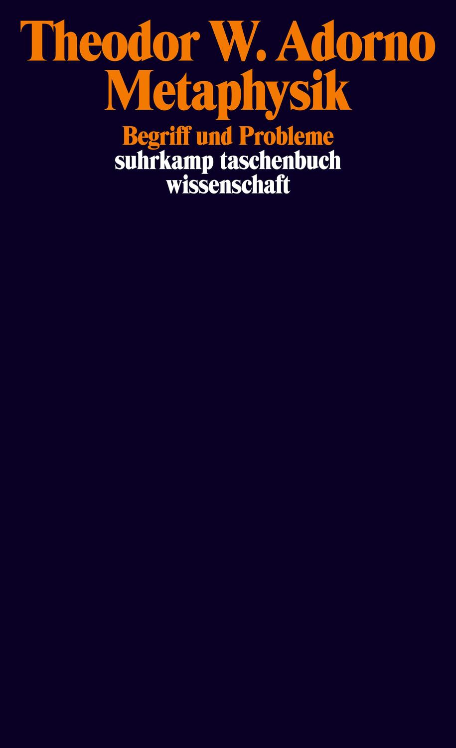 Cover: 9783518294246 | Metaphysik (1965) | Begriff und Probleme | Theodor W. Adorno | Buch