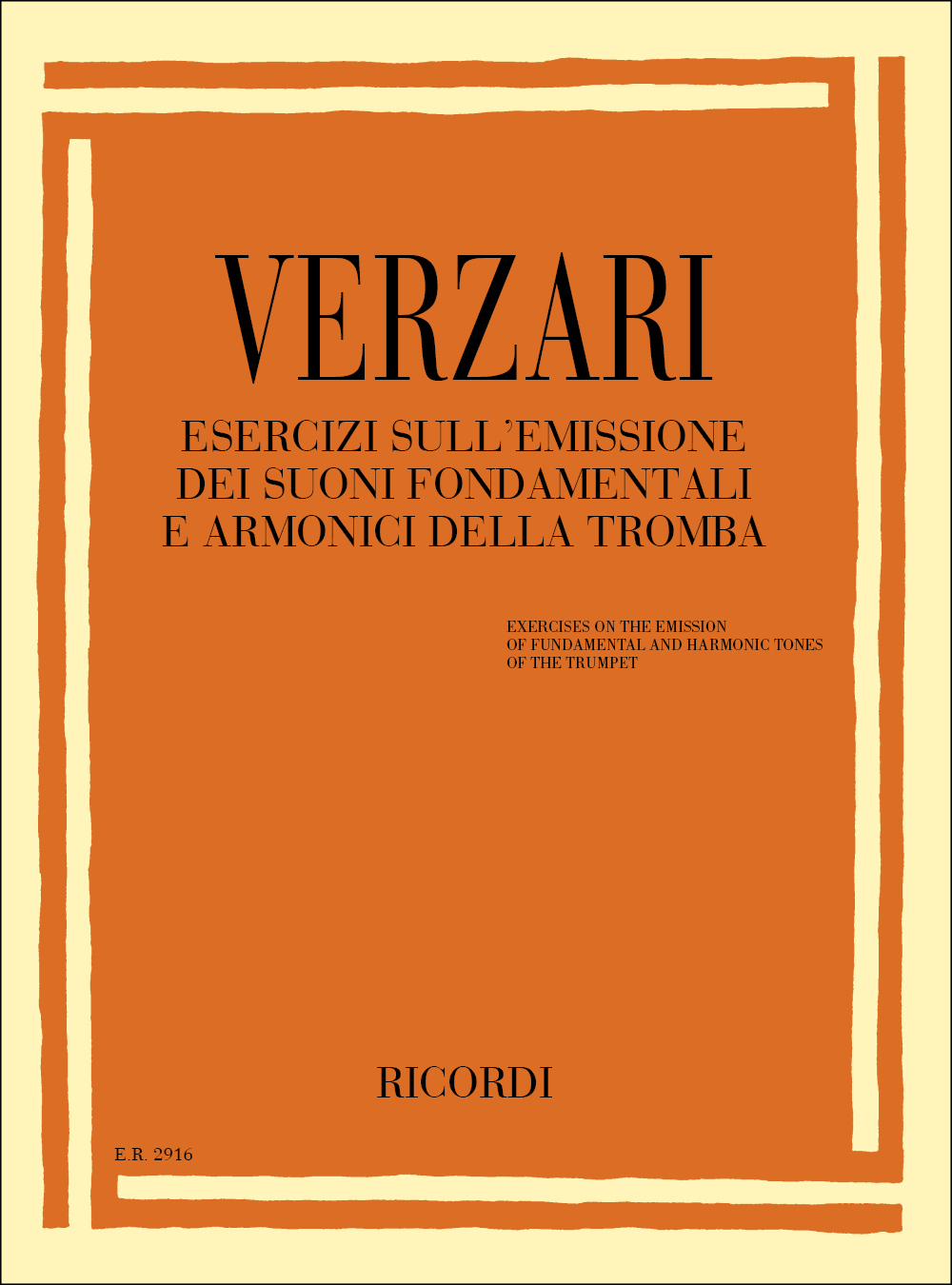 Cover: 9790041829166 | Esercizi Sull'Emissione Dei Suoni Fondamentali E | S. Verzari | 1997