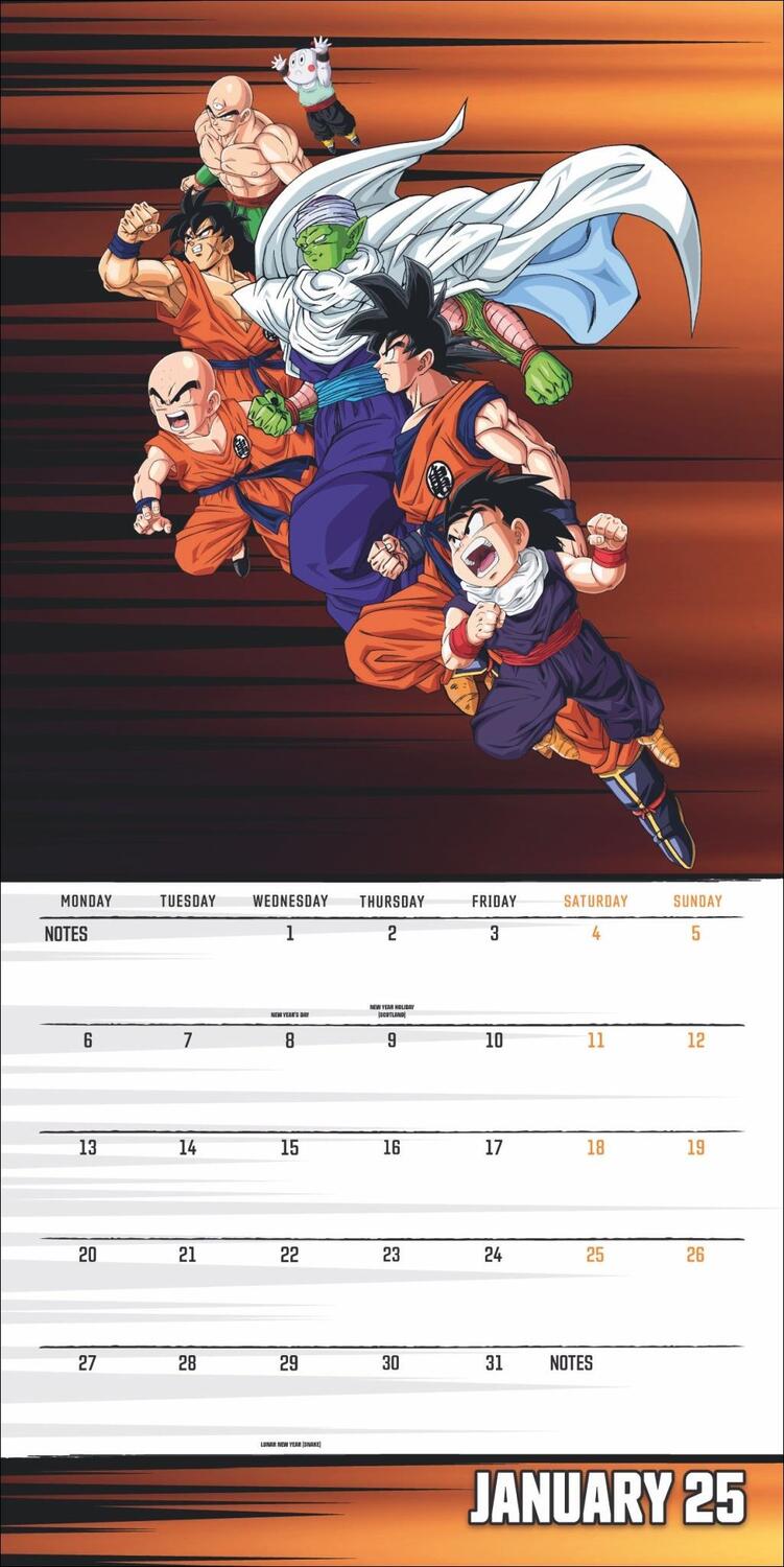 Bild: 9783840196881 | Dragon Ball Z Broschurkalender 2025 | Kalender | 28 S. | Englisch