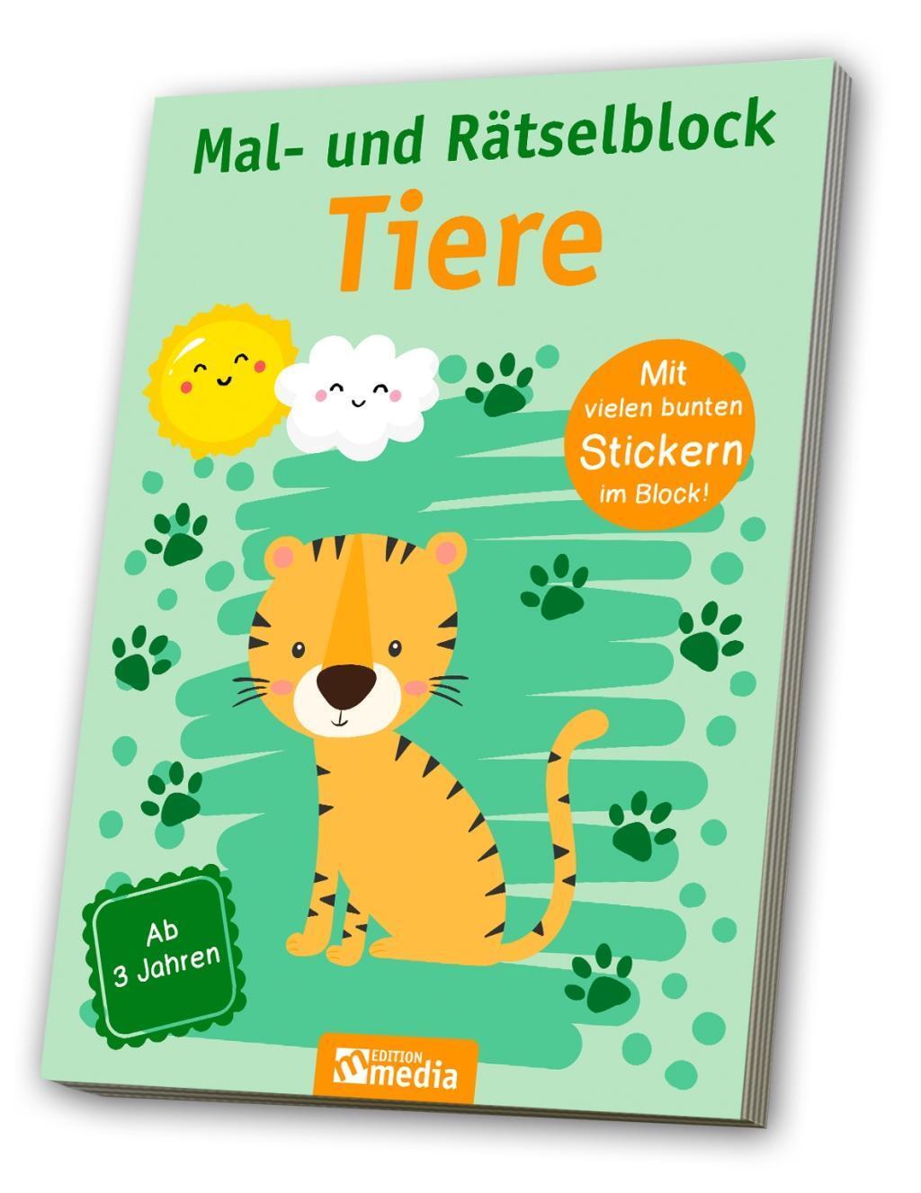 Cover: 4019393987009 | Mal- & Rätselblock Tiere | Taschenbuch | Deutsch | 2020