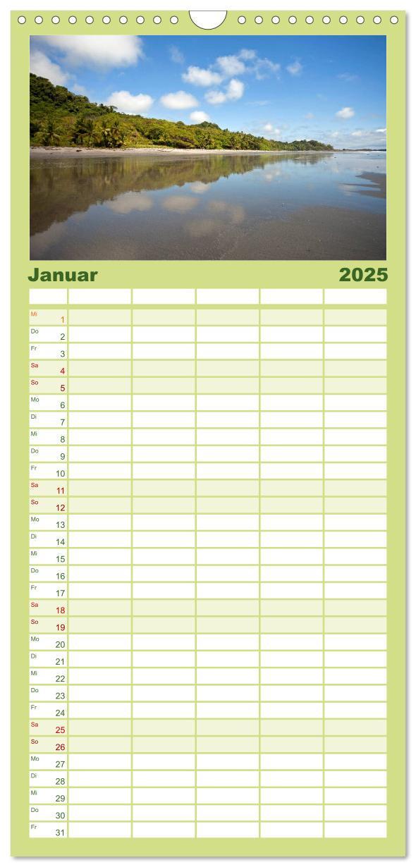 Bild: 9783457126639 | Familienplaner 2025 - Costa Rica mit 5 Spalten (Wandkalender, 21 x...