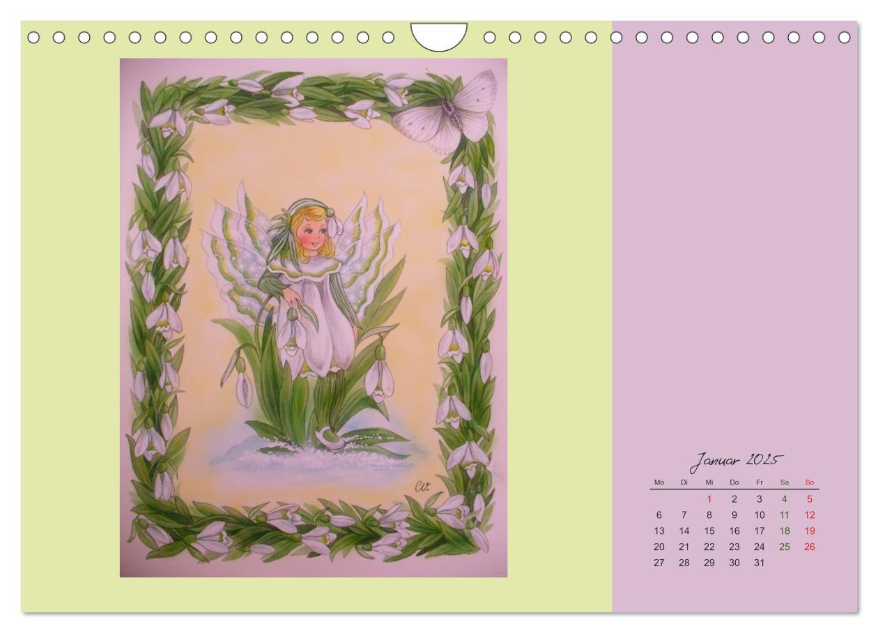 Bild: 9783435550296 | Blumen Elfen (Wandkalender 2025 DIN A4 quer), CALVENDO Monatskalender