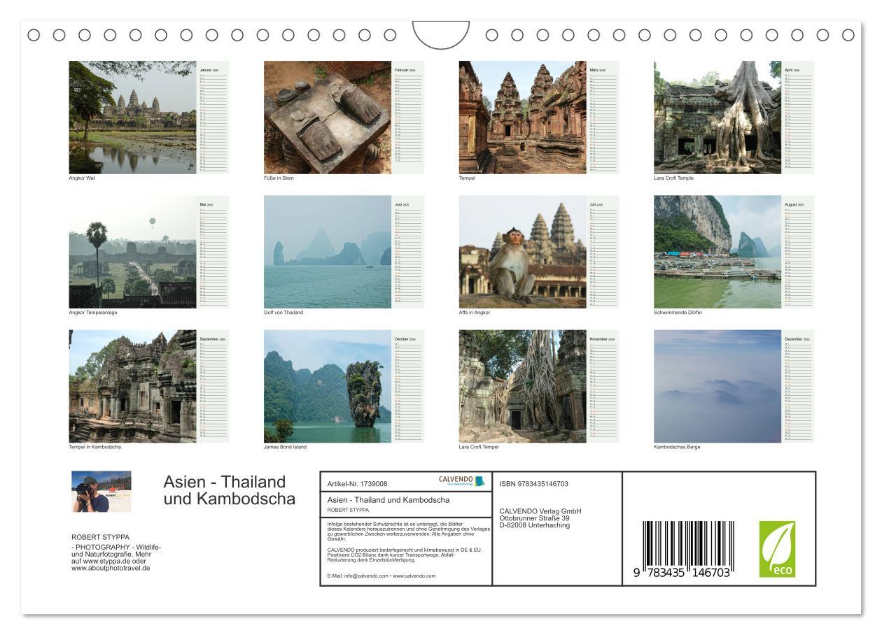 Bild: 9783435146703 | Asien - Thailand und Kambodscha (Wandkalender 2025 DIN A4 quer),...