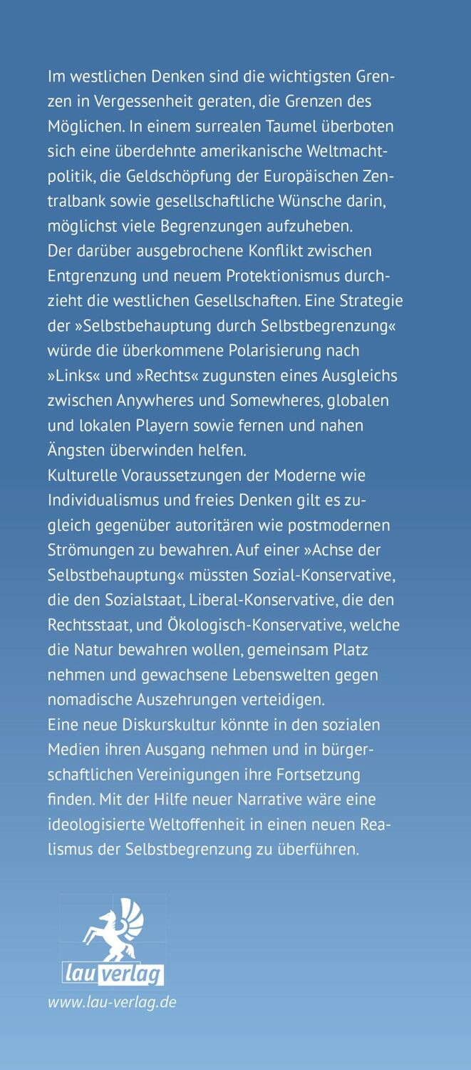 Bild: 9783957682369 | Selbstbehauptung | Warum Europa und der Westen sich begrenzen müssen