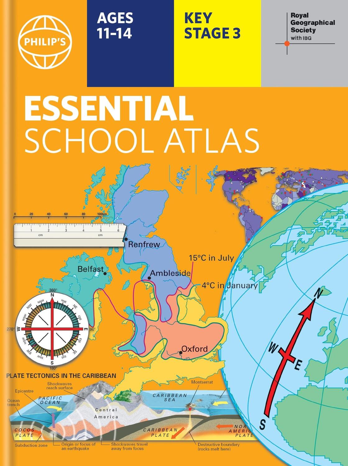 Cover: 9781849076944 | Philip's RGS Essential School Atlas | Hardback edition | Philip'S Maps