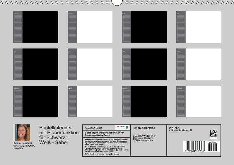 Bild: 9783664765393 | Bastelkalender mit Planerfunktion / Für Schwarz - Weiß - Seher...