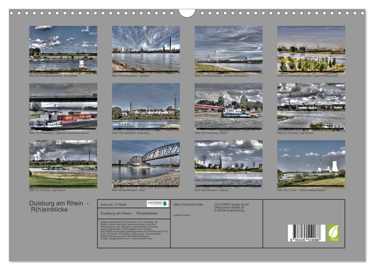 Bild: 9783435519088 | Duisburg am Rhein - R(h)einblicke (Wandkalender 2025 DIN A3 quer),...