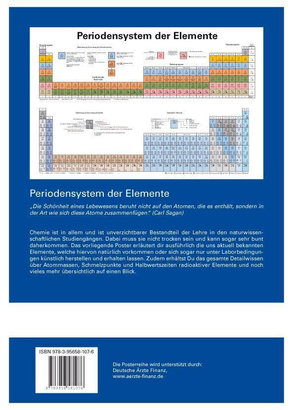 Bild: 9783956581076 | Periodensystem der Elemente | MEDI-LEARN Poster | Denise Kreissl