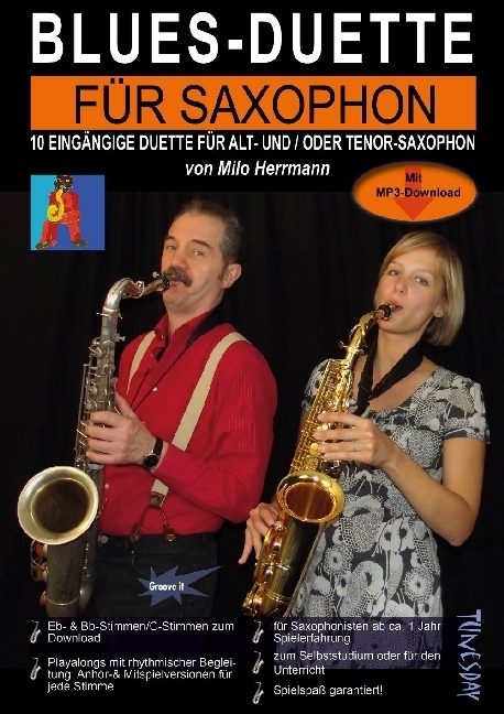 Cover: 9790501980307 | Blues-Duette für Saxophon | Songbuch (Saxophon) | Tunesday Records