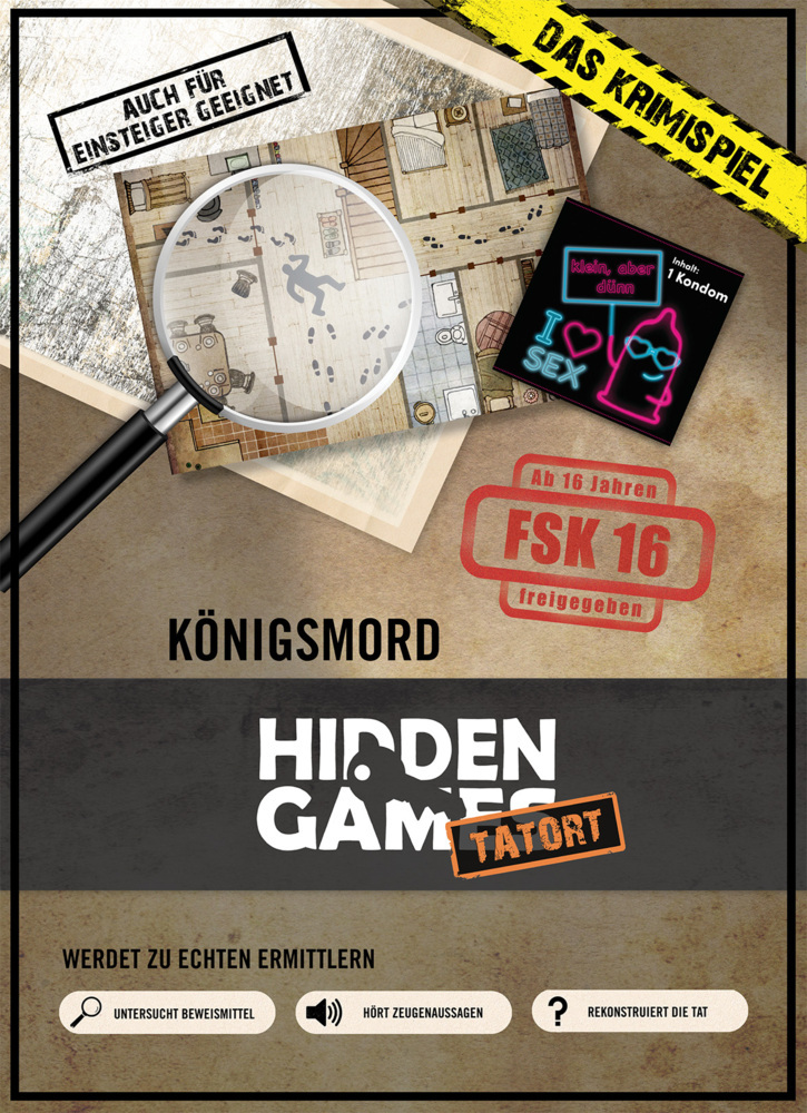 Cover: 4260686490434 | Hidden Games Tatort - Königsmord | Spiel | In Spielebox | 32 S. | 2022