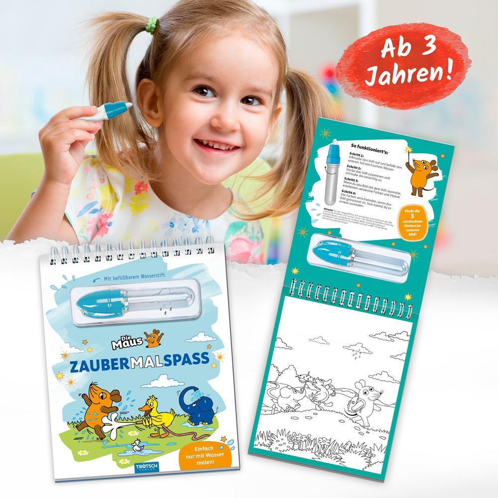 Bild: 9783988021274 | Trötsch Die Maus Zaubermalspaß mit Wasserstift | KG | Taschenbuch