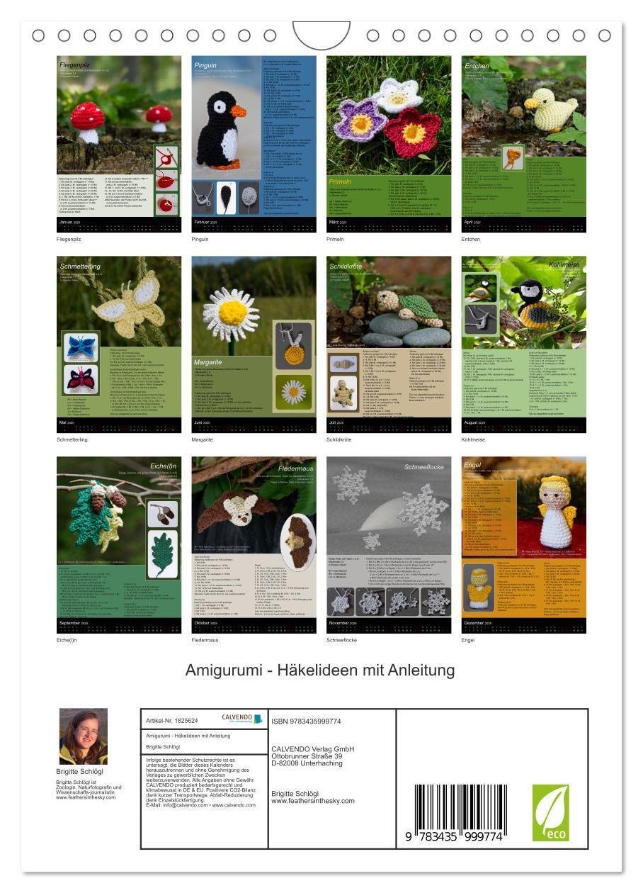 Bild: 9783435999774 | Amigurumi - Häkelideen mit Anleitung (Wandkalender 2025 DIN A4...