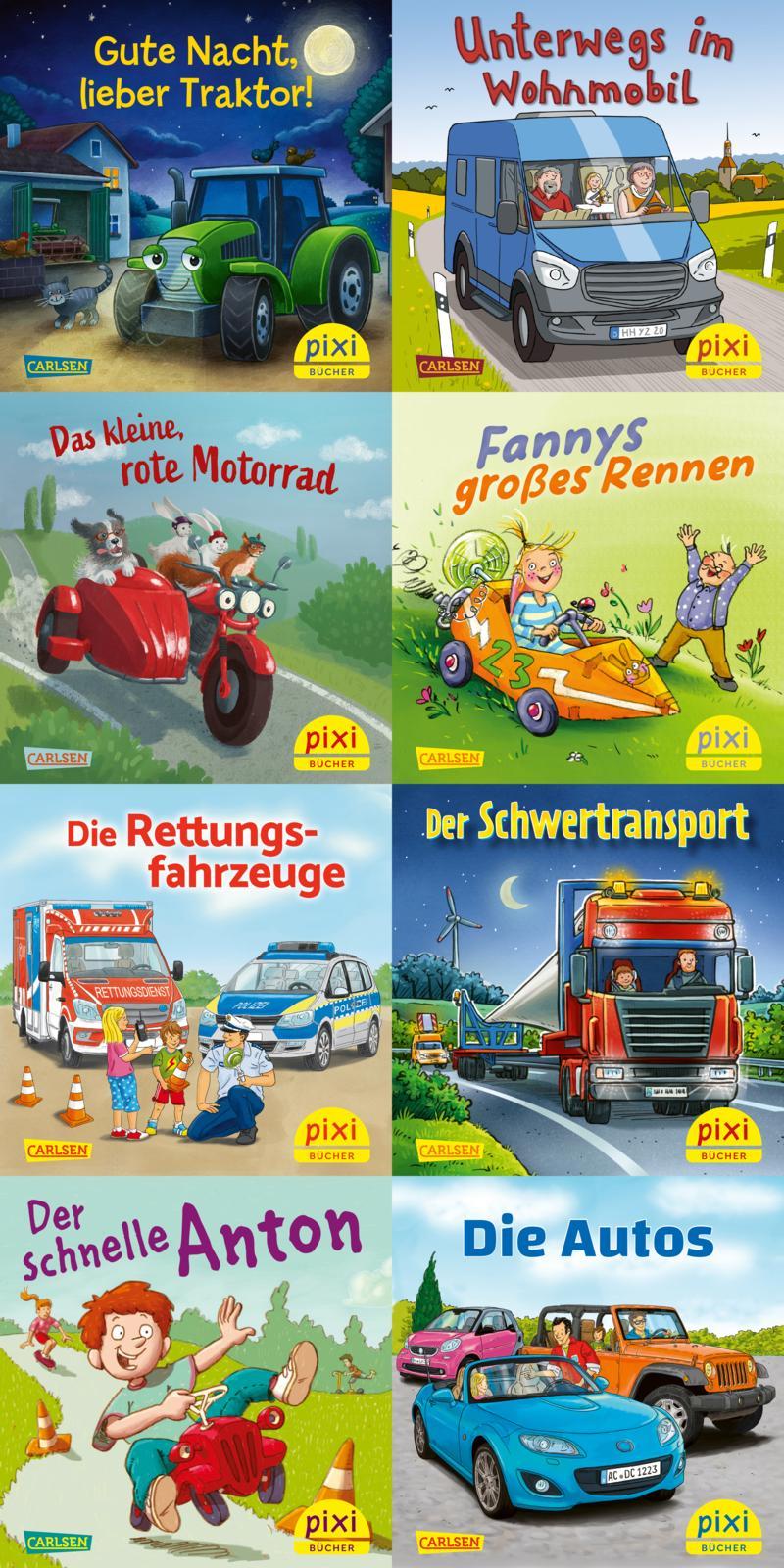 Cover: 9783551038821 | Pixi-8er-Set 298: Pixis Lieblings-Fahrzeuge (8x1 Exemplar) | diverse