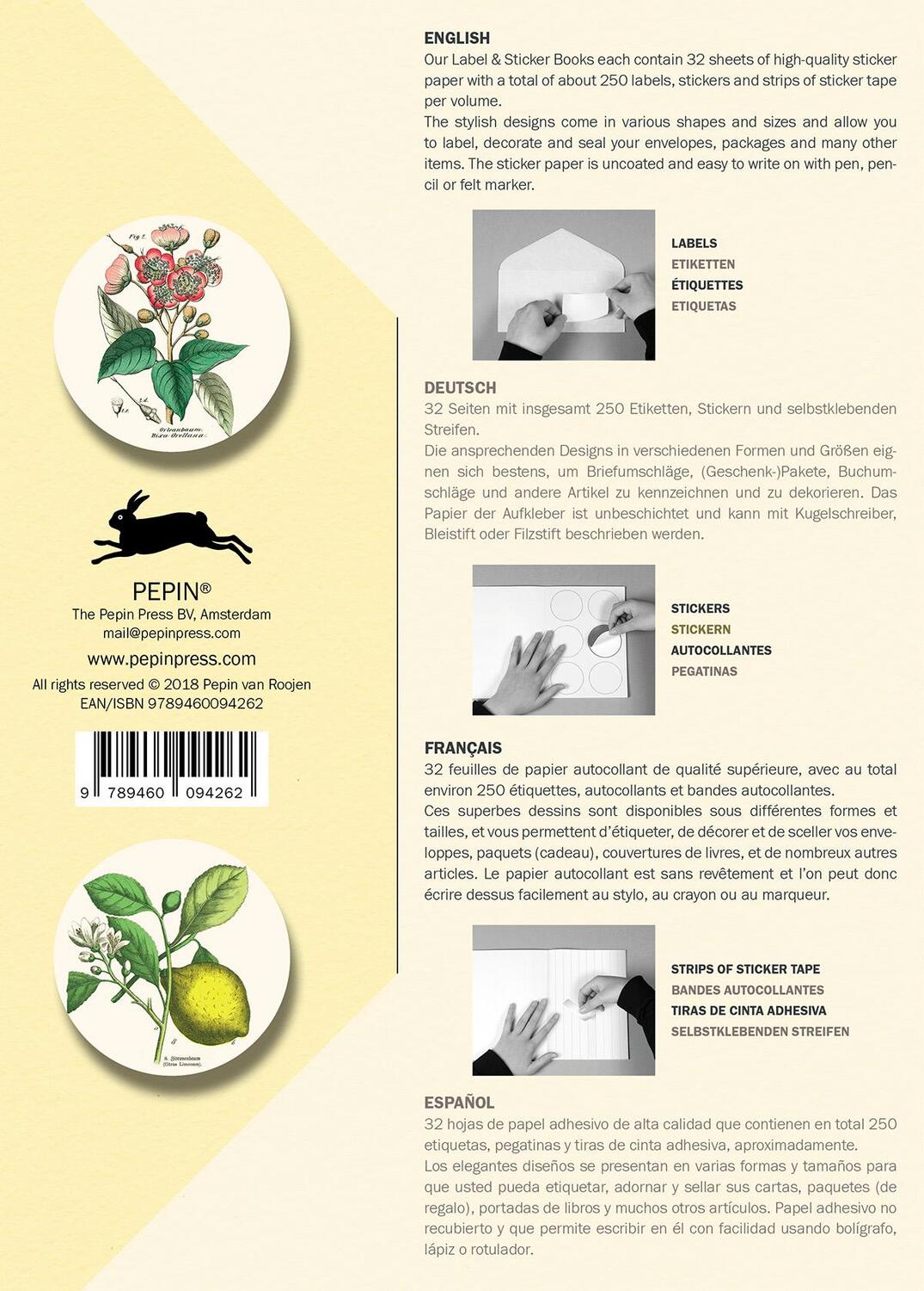 Bild: 9789460094262 | Flora - Label, Sticker & Tape Books | Stück | Label & Sticker Books