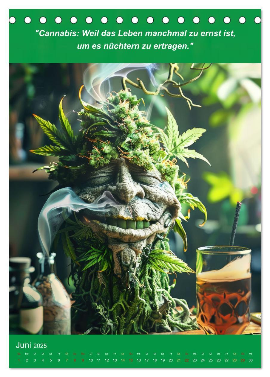 Bild: 9783435697151 | Der humoristische Cannabis Kalender (Tischkalender 2025 DIN A5...