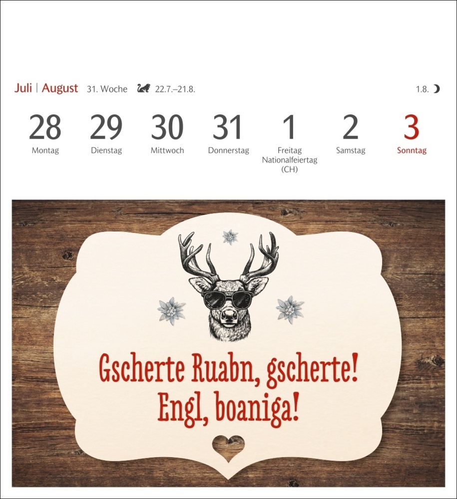 Bild: 9783840035999 | Bairische Sprüche - Do legst di nieda! Postkartenkalender 2025 - 53...