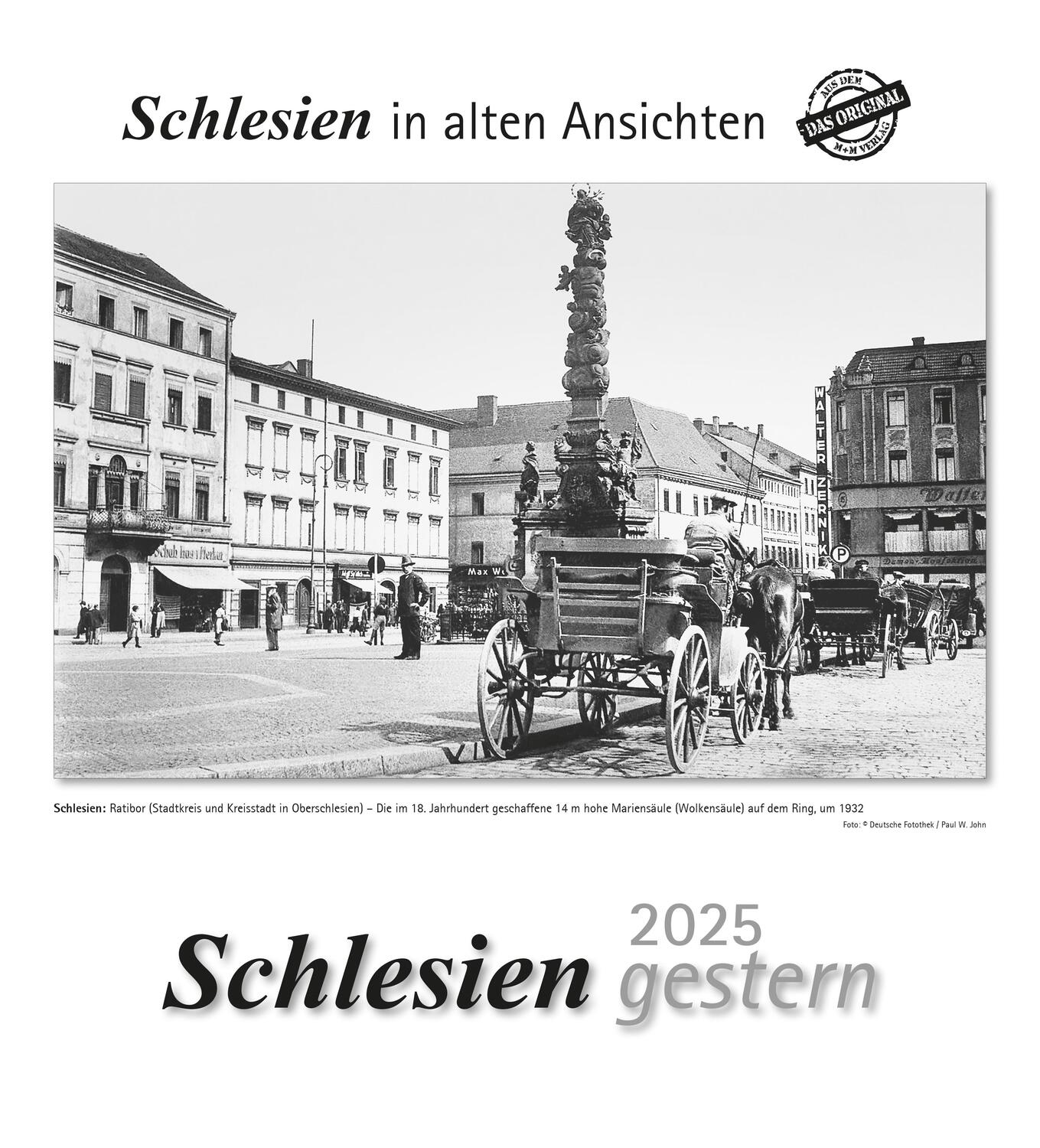 Cover: 9783961666430 | Schlesien gestern 2025 | Schlesien in alten Ansichten | Kalender