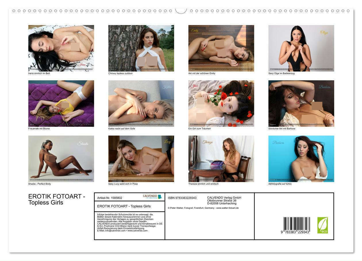 Bild: 9783383229343 | EROTIK FOTOART - Topless Girls (hochwertiger Premium Wandkalender...