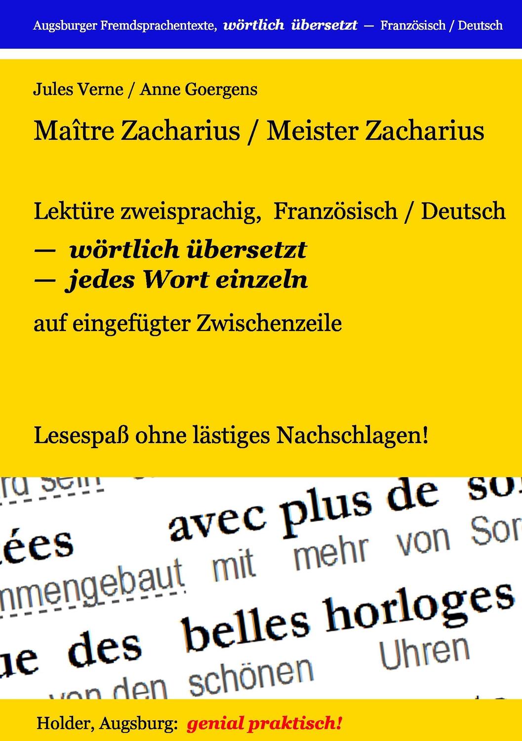 Cover: 9783943394276 | Maître Zacharius / Meister Zacharius | Harald Holder (u. a.) | Buch