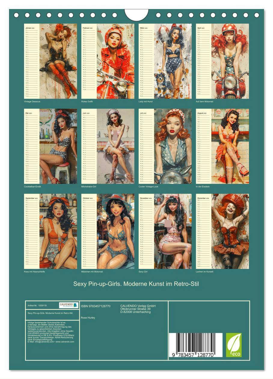 Bild: 9783457128770 | Sexy Pin-up-Girls. Moderne Kunst im Retro-Stil (Wandkalender 2025...