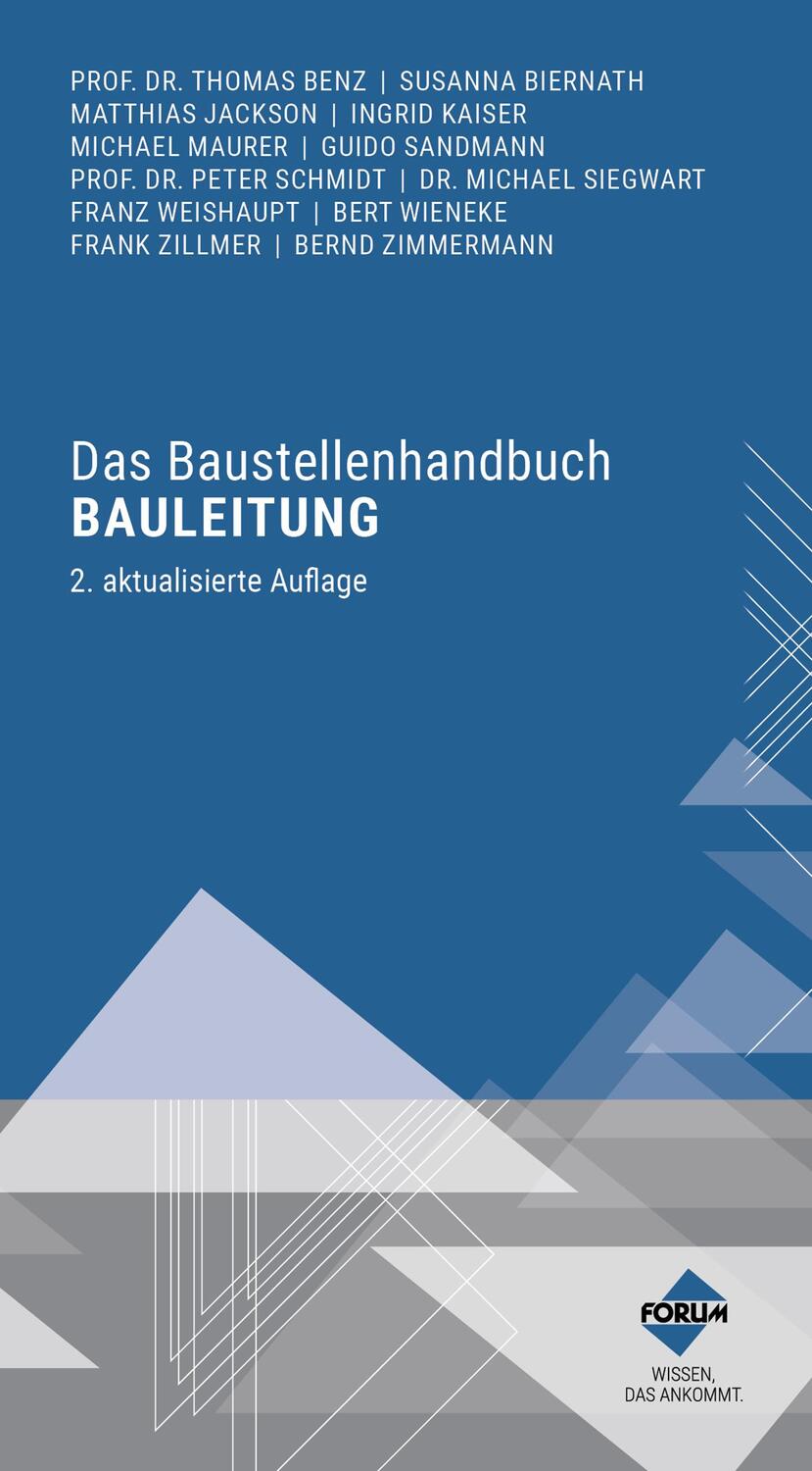 Cover: 9783963149115 | Das Baustellenhandbuch Bauleitung | Thomas Benz (u. a.) | Taschenbuch