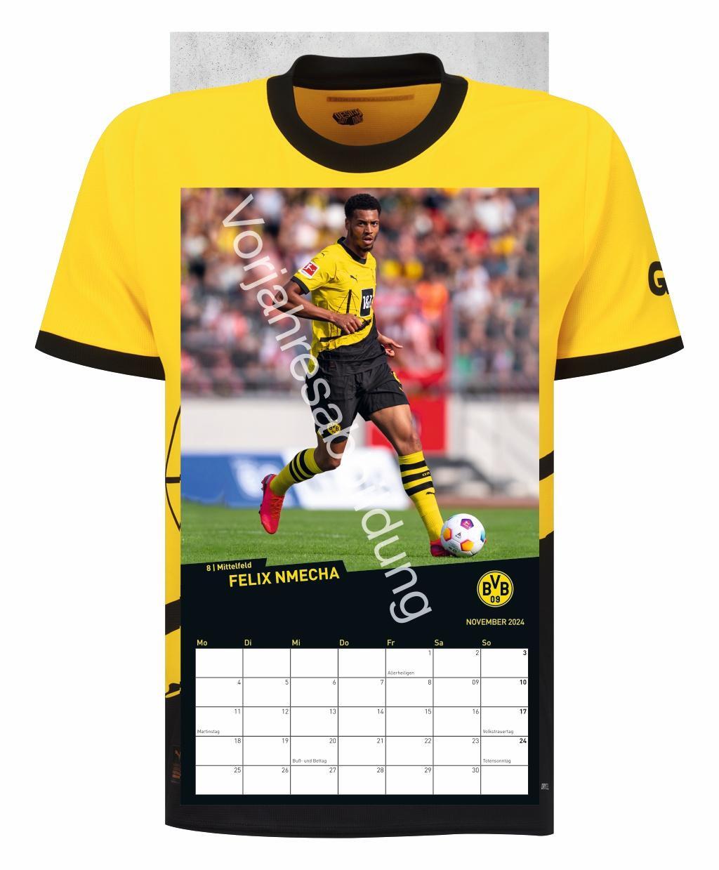 Bild: 9783756405442 | BVB Trikotkalender 2025 | Heye | Kalender | Bundesliga Kalender Heye